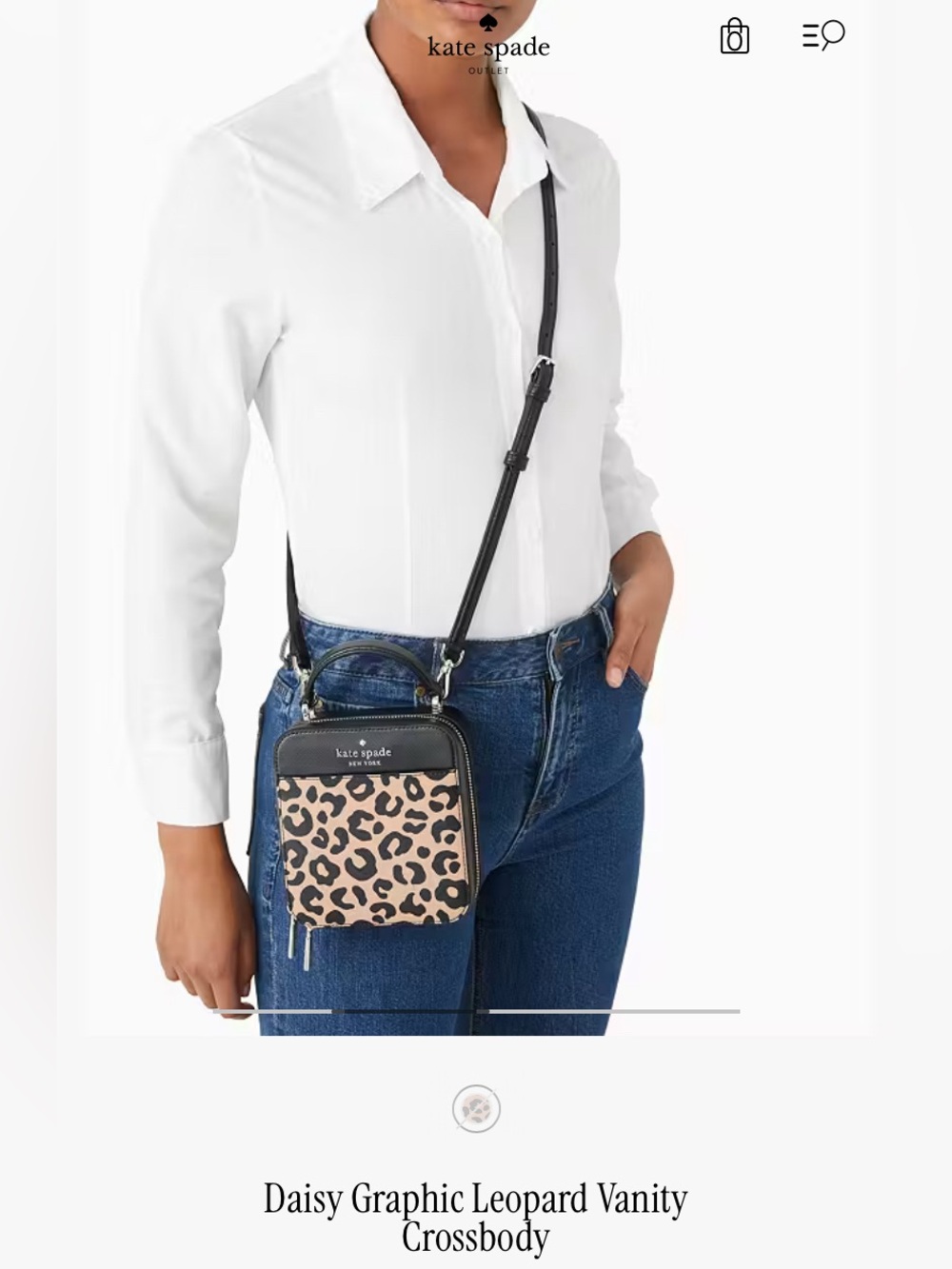 Kate Spade Daisy Graphic Leopard Vanity Crossbody